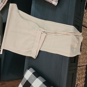 NY & Co cream, sinched ankle, size Large pants